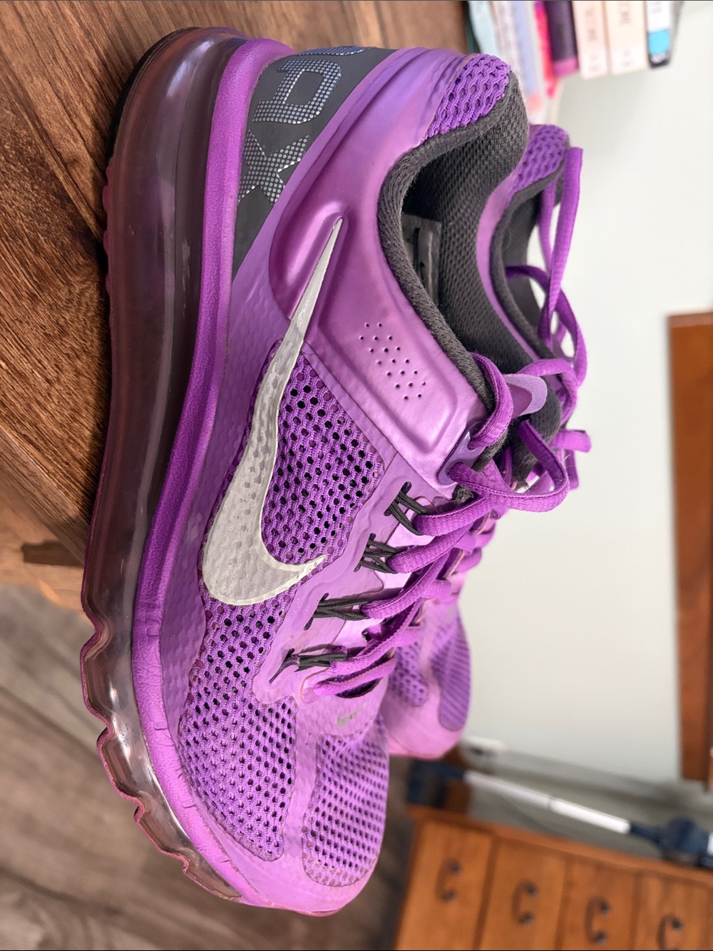 Nike Women’s Purple and White Air Max Athletic Sneakers